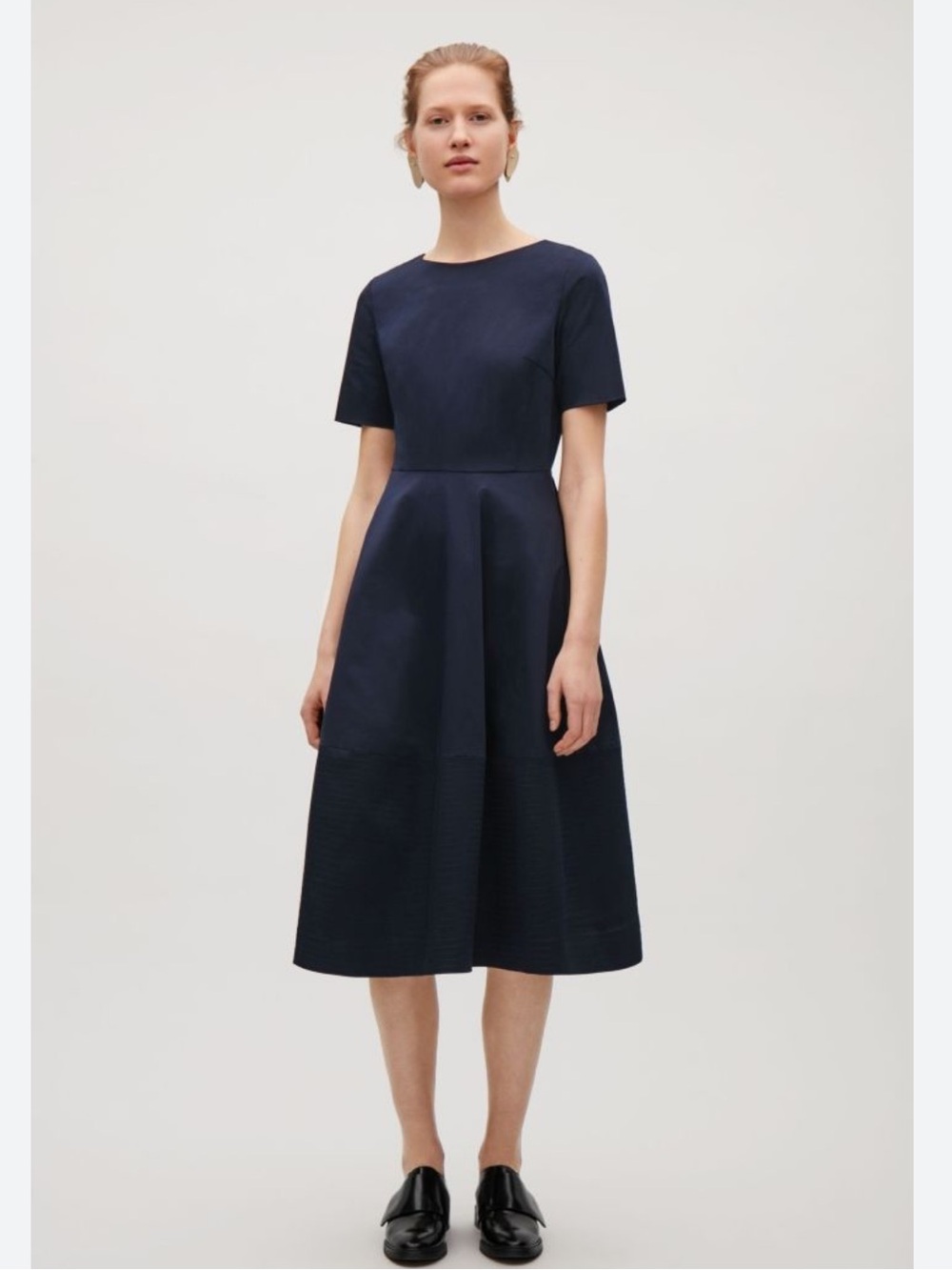 COS navy dress midi